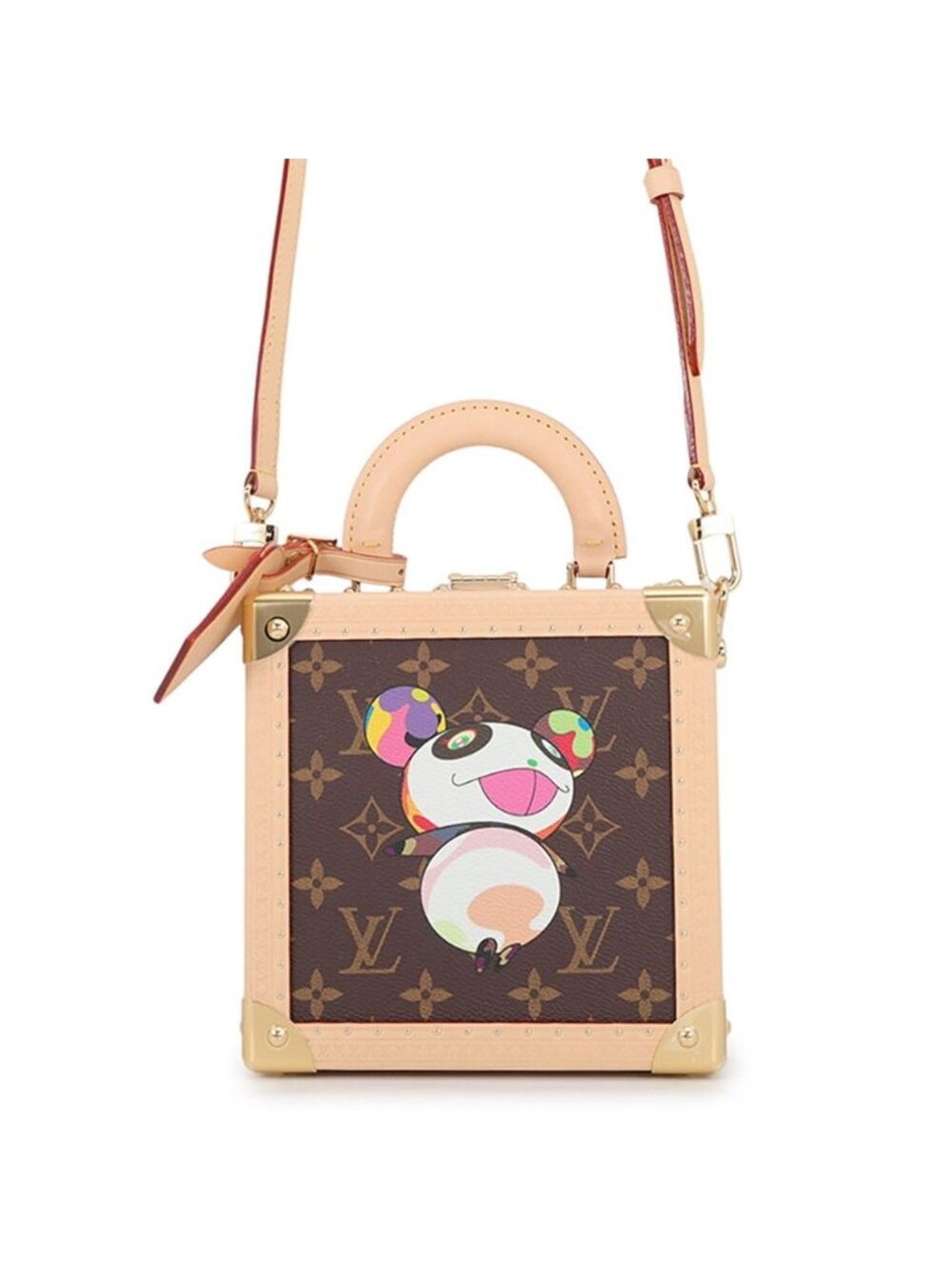 Louis Vuitton Handbag Monogram Panda LV x Takashi Murakami Mini Square Trunk